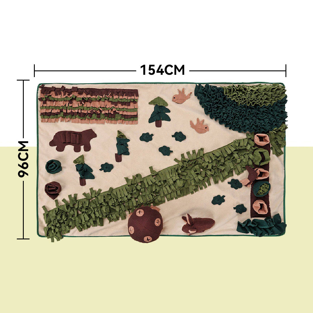 the size of forest sniffing Mat is 154*96 cm