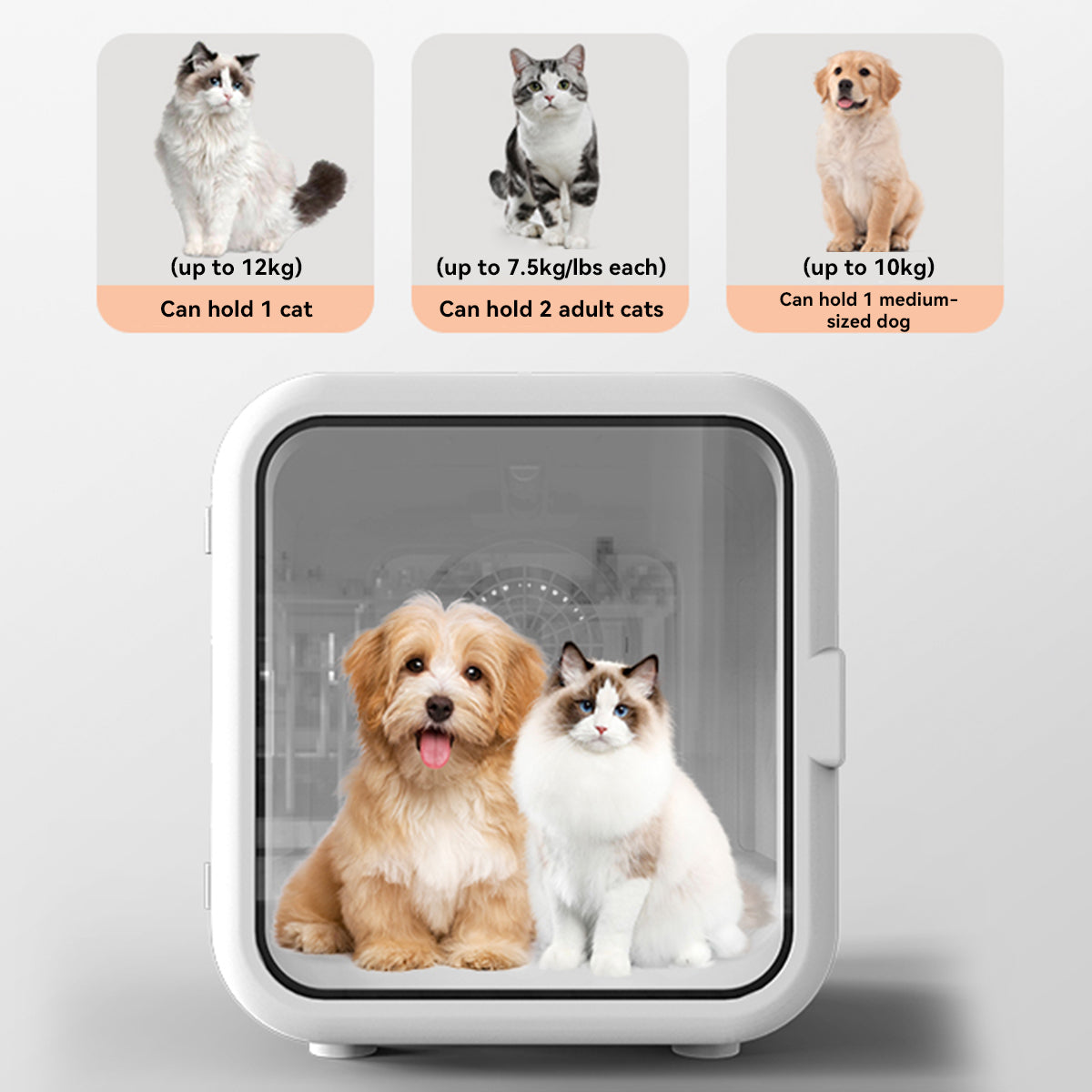 Square Pet Dryer Box with 62L Large Capacity