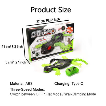 Rechargeable gecko cat toy with USB C charging feature