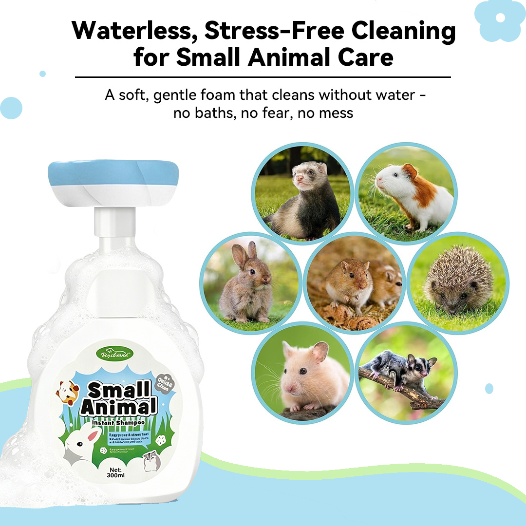 Waterless Foam cleaner for Small Animal like rabbits, hamsters, hedgehogs, sugar gliders and more