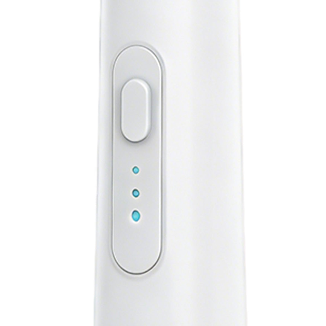 Cat electric toothbrush showing three adjustable rotation modes with one-button control for gentle, standard, and strong cleaning