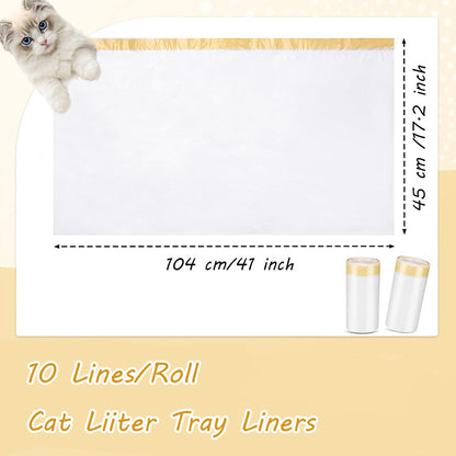 Cat Litter Tray Bags Pack of 10/Roll Litter Tray Liners
